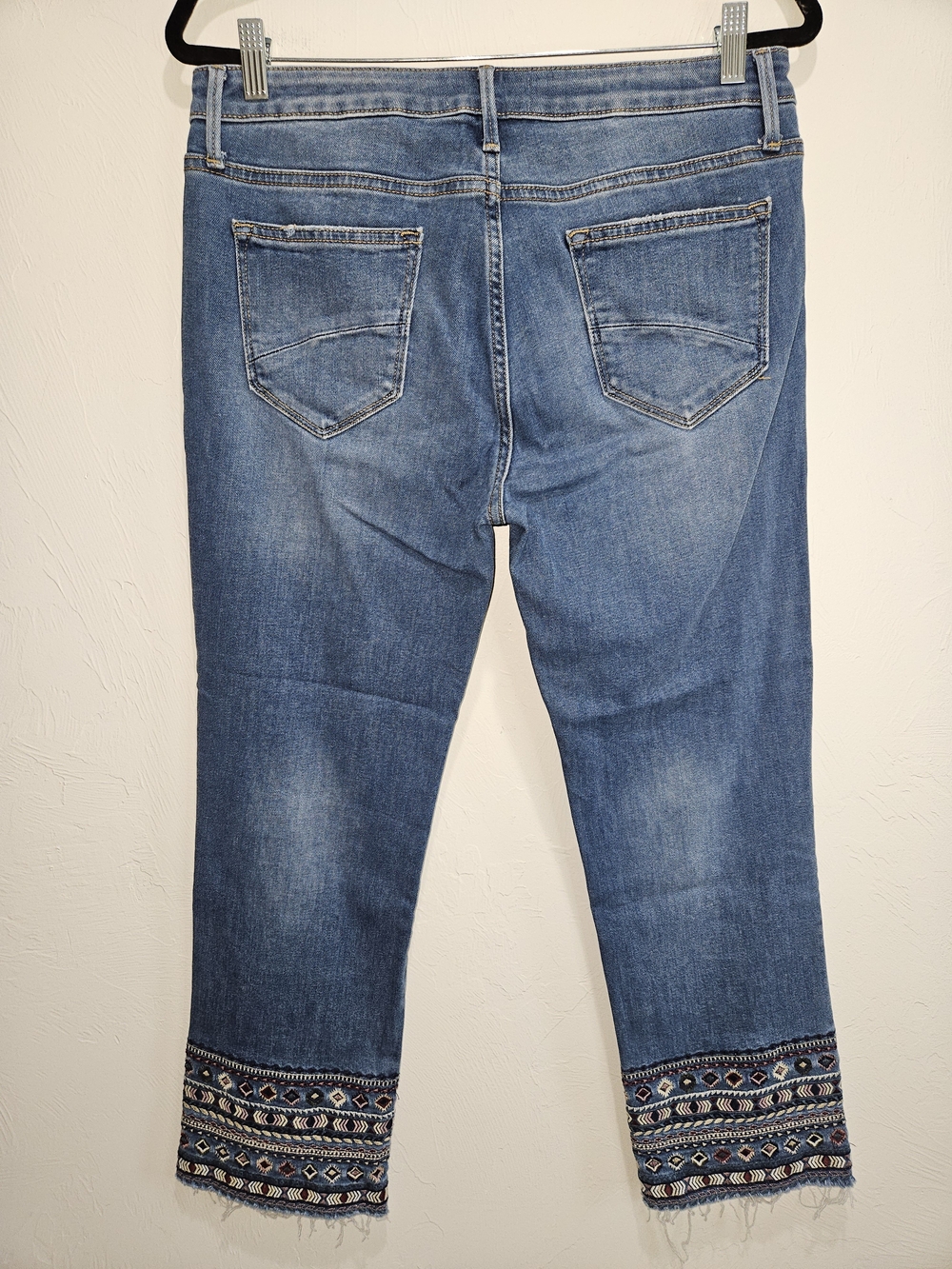 DRIFTWOOD Denim Embroidered Jeans Colette Ankle Cuff Women's Size 31 - Picture 10 of 14